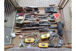 Stillage of Tools, Remote Controls, Trailer Electrical Connectors Etc