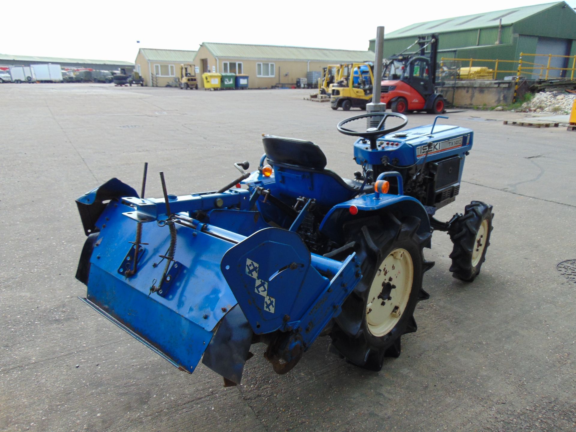 Iseki 1410 4x4 Diesel Compact Tractor c/w Rotavator 592 hrs, - Image 11 of 17