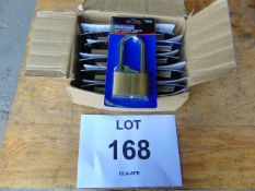 12 x New Sealey Padlock w/ Brass Cylinder - Long Shackle 60mm - in Original Packaging