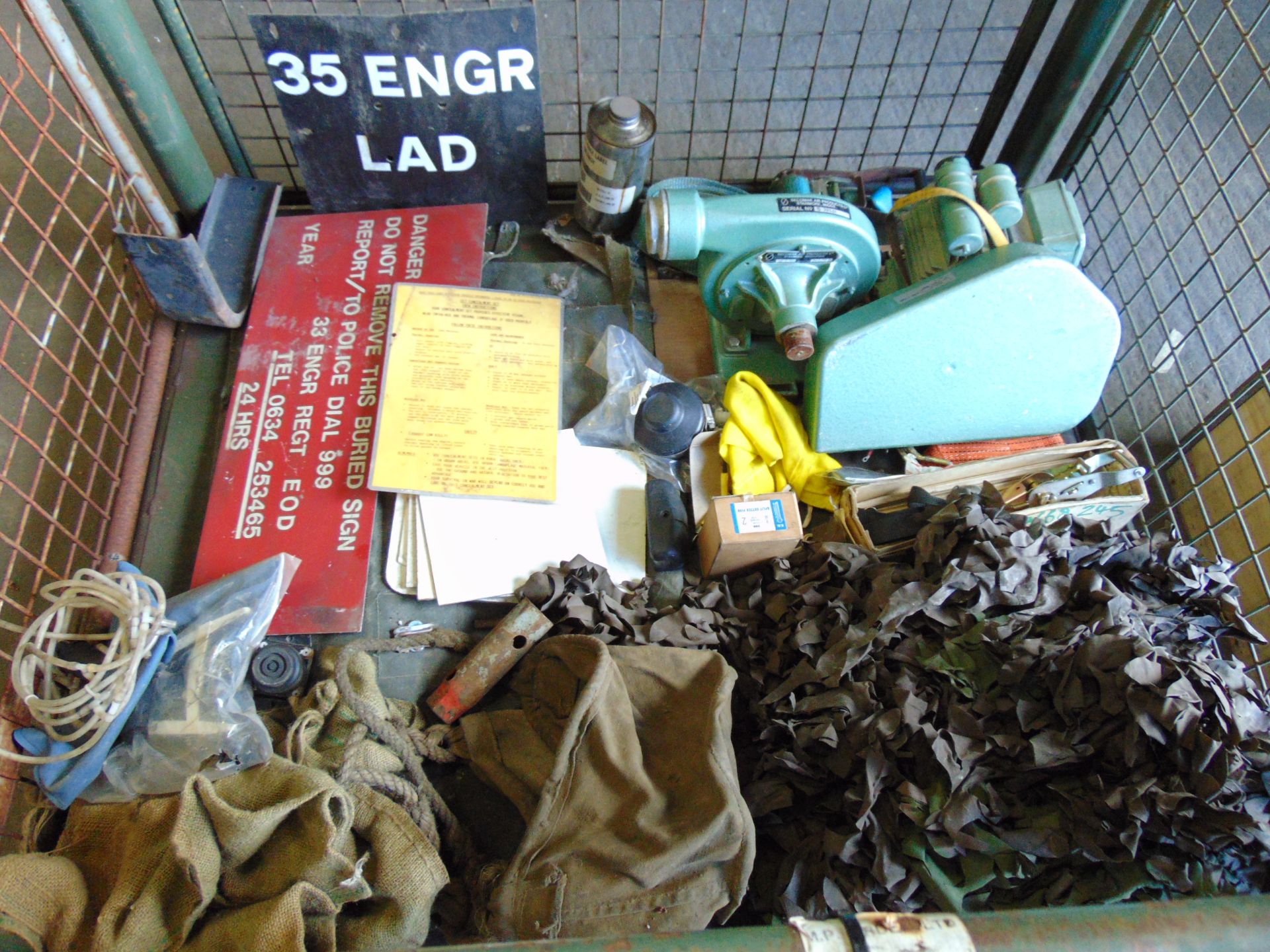 1 x Stillage Signs, Straps, Blower, Camo Nets etc - Image 4 of 8