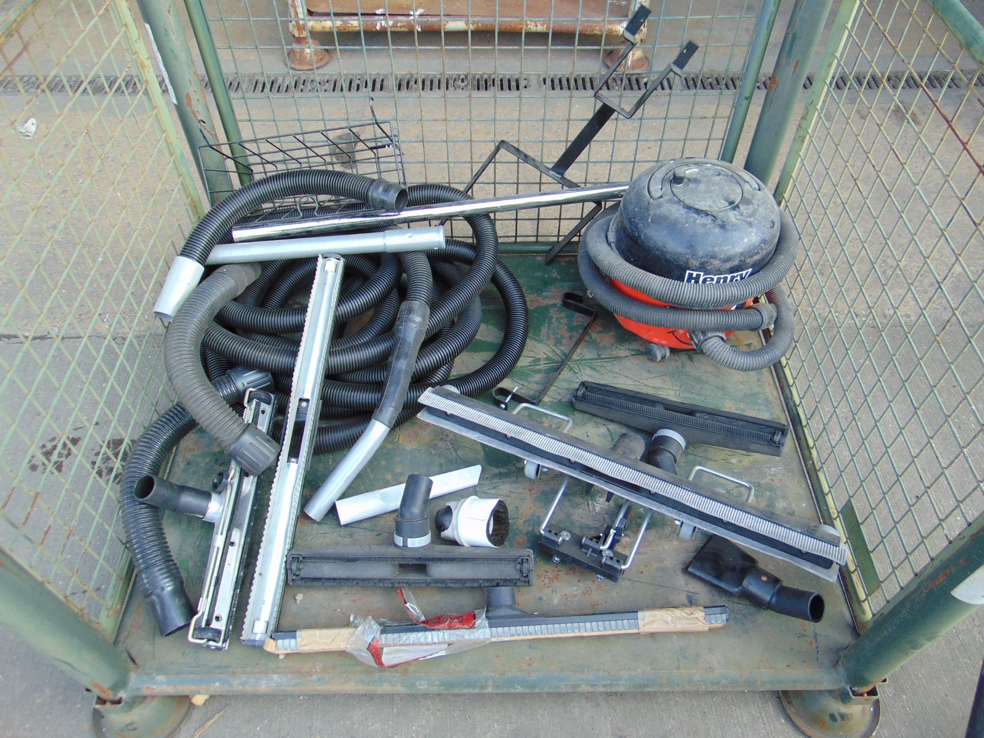 1 x Euroclean Shop Vacuum & Henry Vacuum w/ Trolley, Piping, Various Attachments etc. - Image 10 of 11