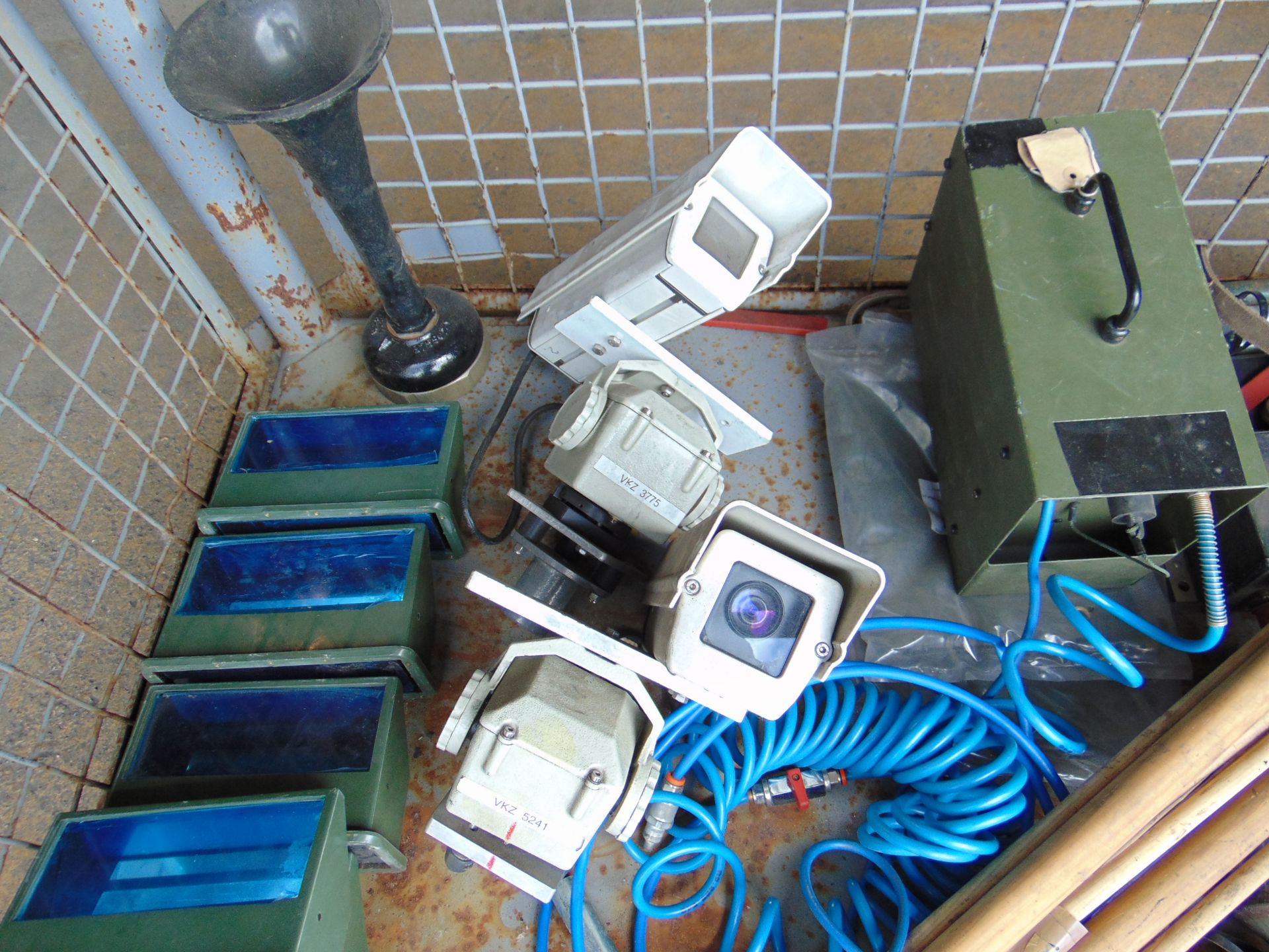 Stillage of CCTV Cameras, Periscopes, Horn, Compressor etc. - Image 3 of 6