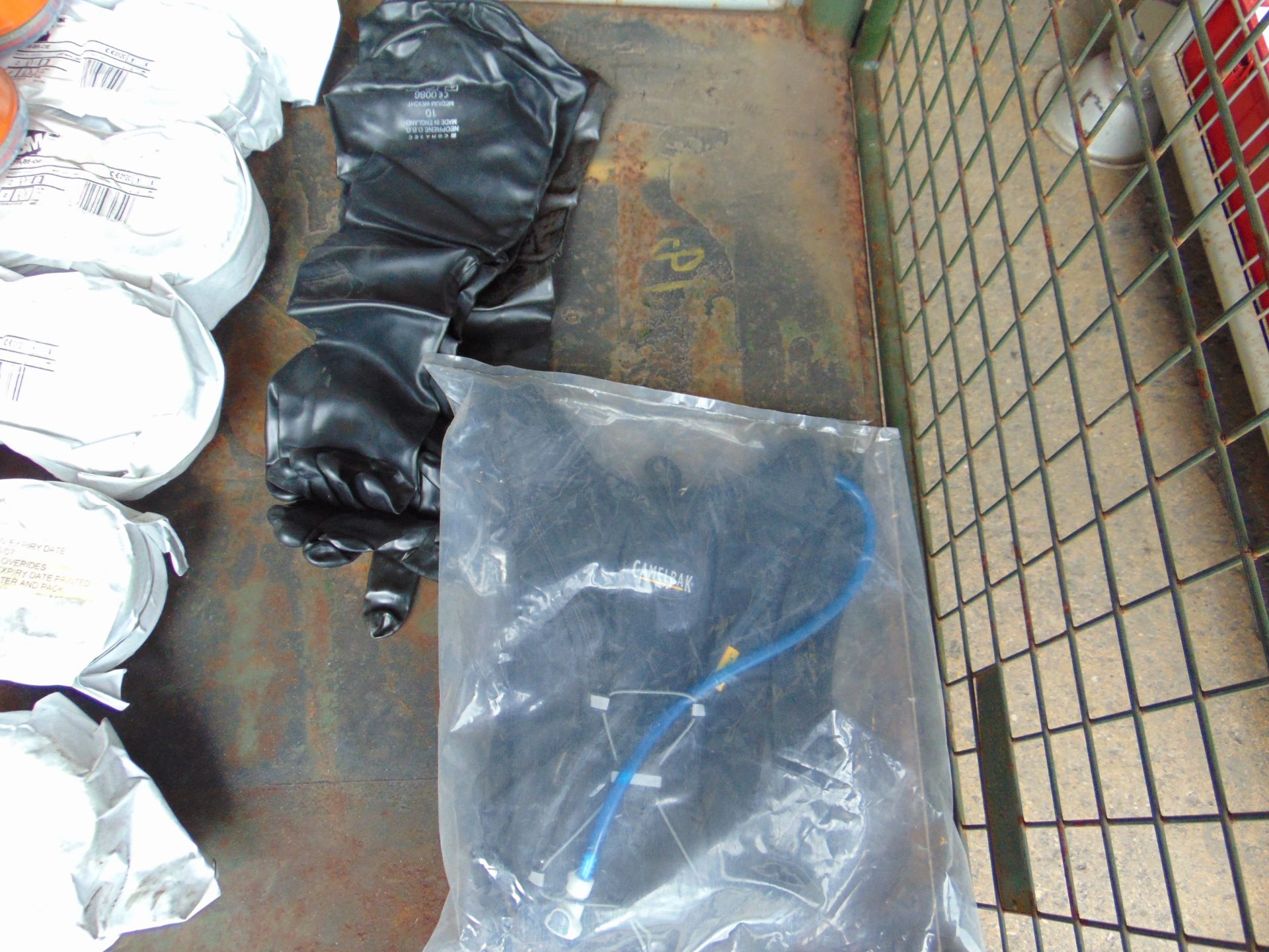 Stillage of 3M Filter Cartridges, Plastic Sheets, Camelback Personal Hydrator, HD Rubber Gloves etc. - Image 3 of 5