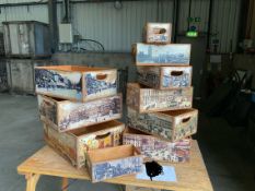 10X NEW UNUSED STACKING WOODEN BOXES