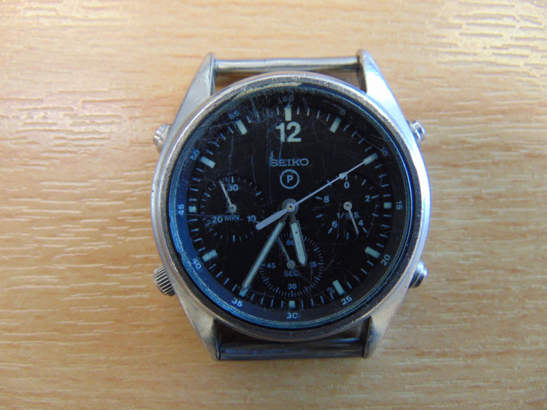 SEIKO Gen 1 Pilots Chrono RAF Harrier Force Issue Nato Marks, Date 1984 - Image 4 of 6