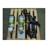 Drager PSS 7000 Self Contained Breathing Apparatus w/ 2 x Drager 300 Bar Air Cylinders