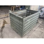 1 x Metal Storage / Transport Crate with Fold down side, Size 130 x 90 x 90 cm