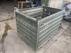 1 x Metal Storage / Transport Crate with Fold down side, Size 130 x 90 x 90 cm