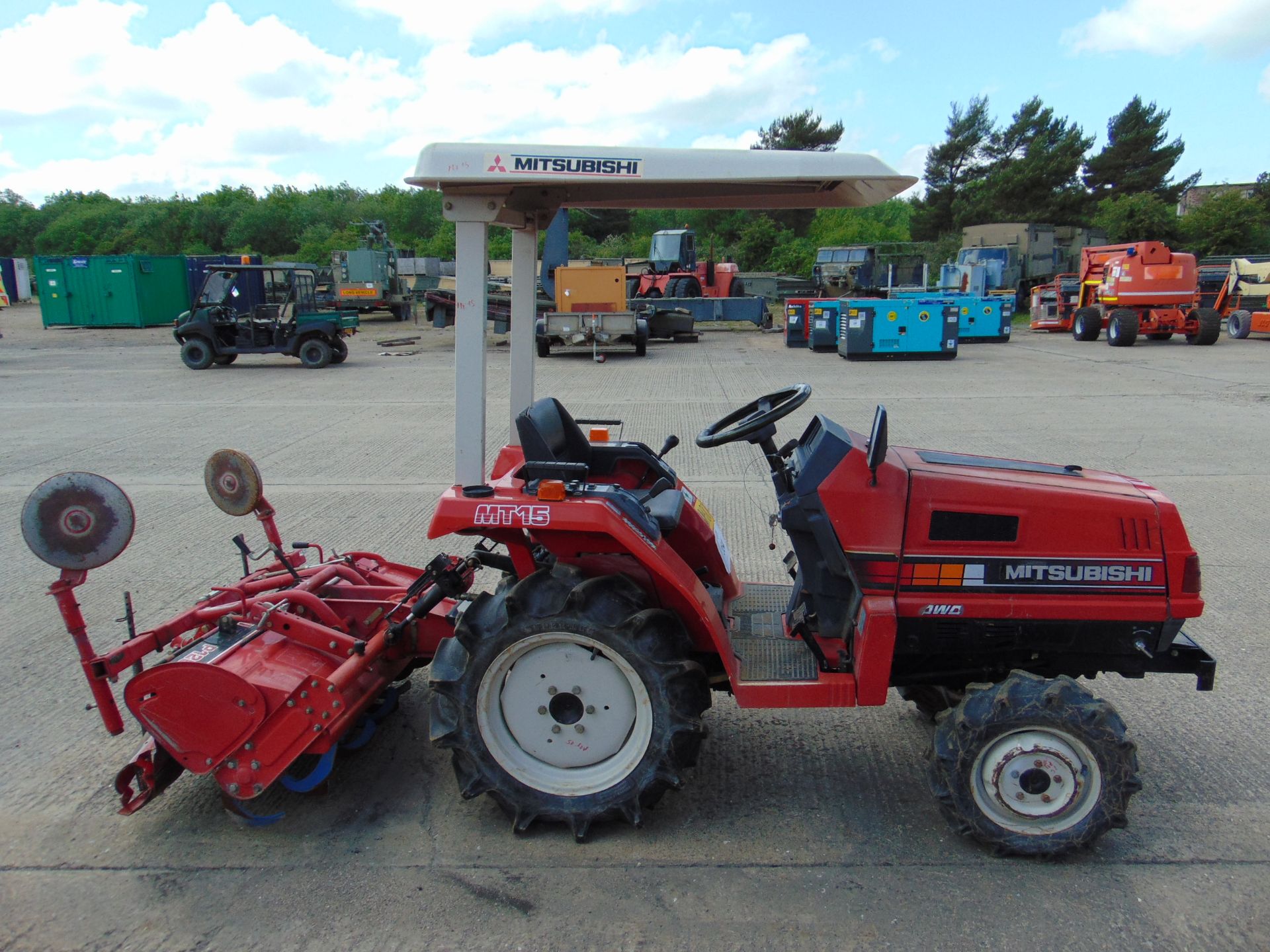 Mitsubishi MT 15 FI 4x4 Compact Tractor Diesel c/w Rotavator - Image 2 of 21