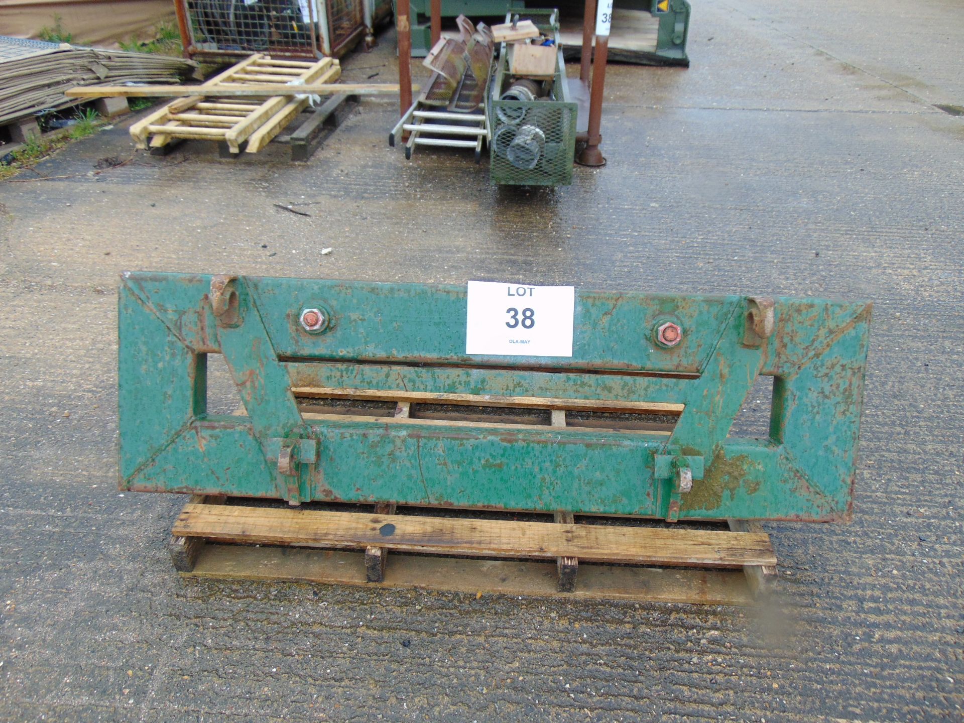 Bale Spike / Tines c/w Quick Fit Back Plate For Telehandler