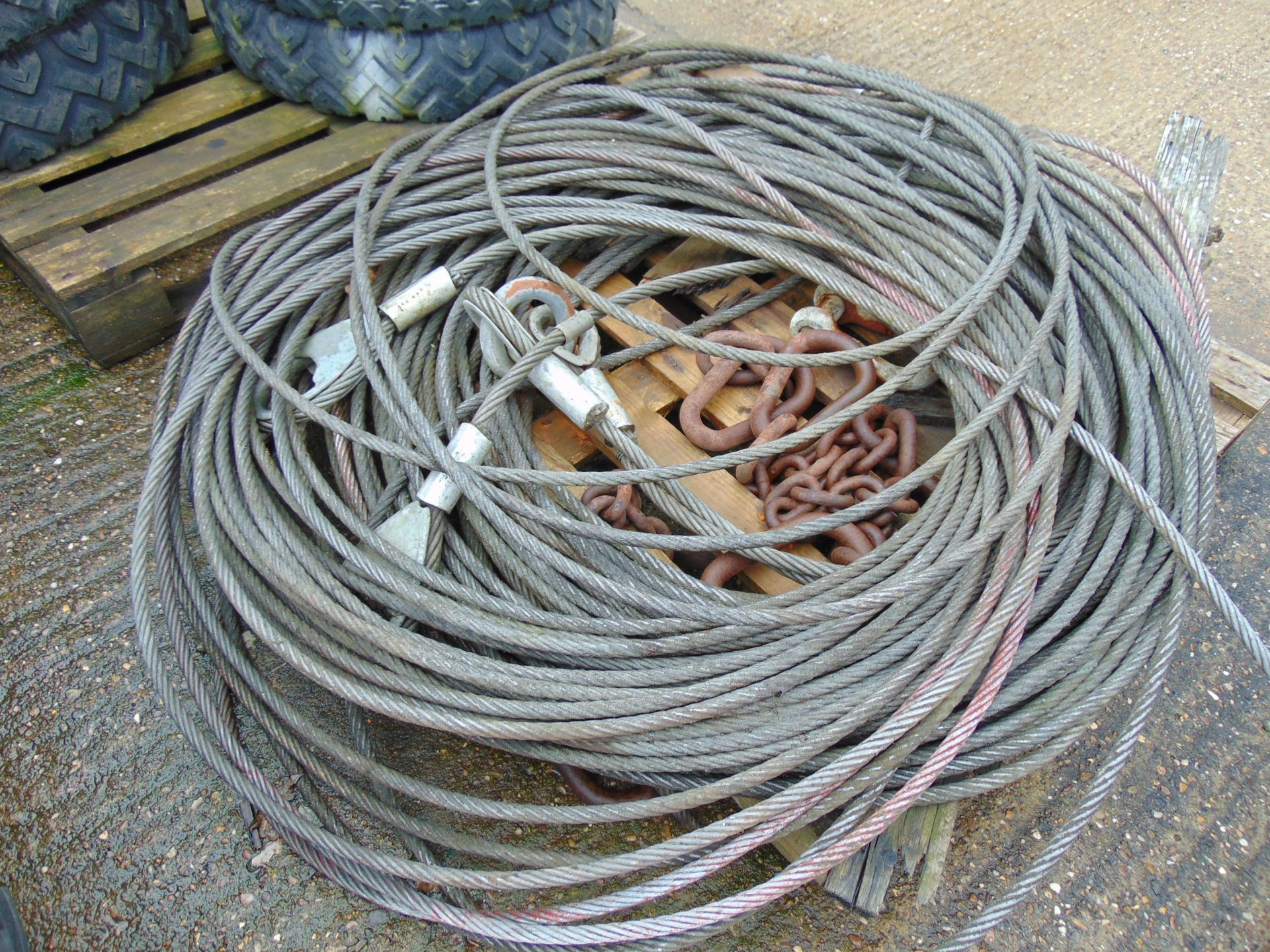 1 x Pallet of Winch Cable Chains etc - Bild 2 aus 5