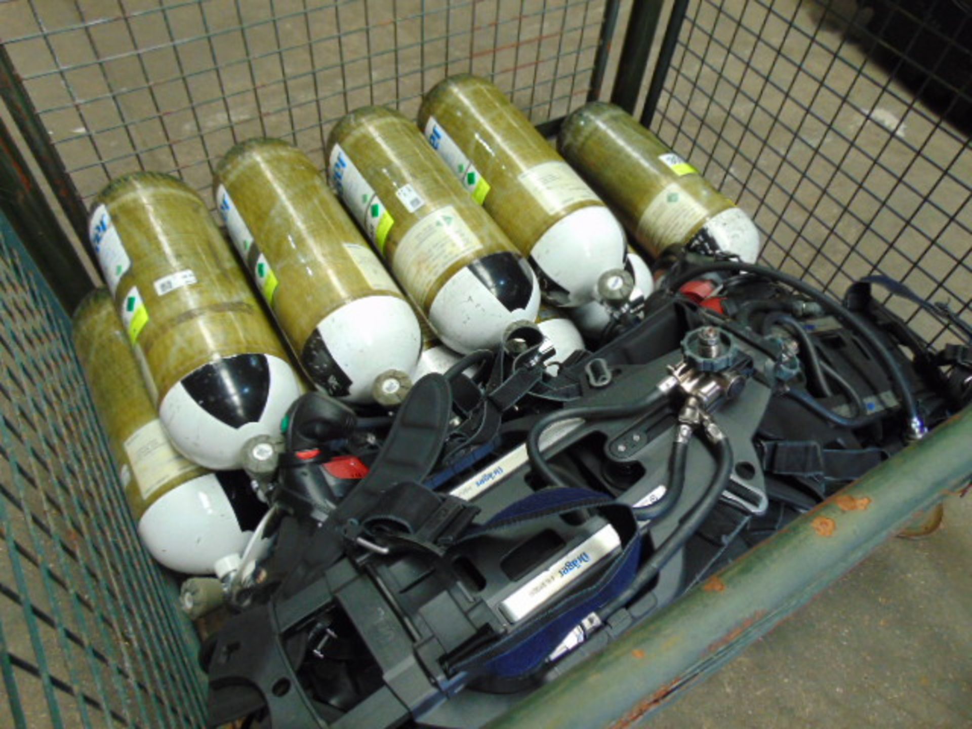 5 x Drager PSS 7000 Self Contained Breathing Apparatus w/ 10 x Drager 300 Bar Air Cylinders - Image 23 of 27