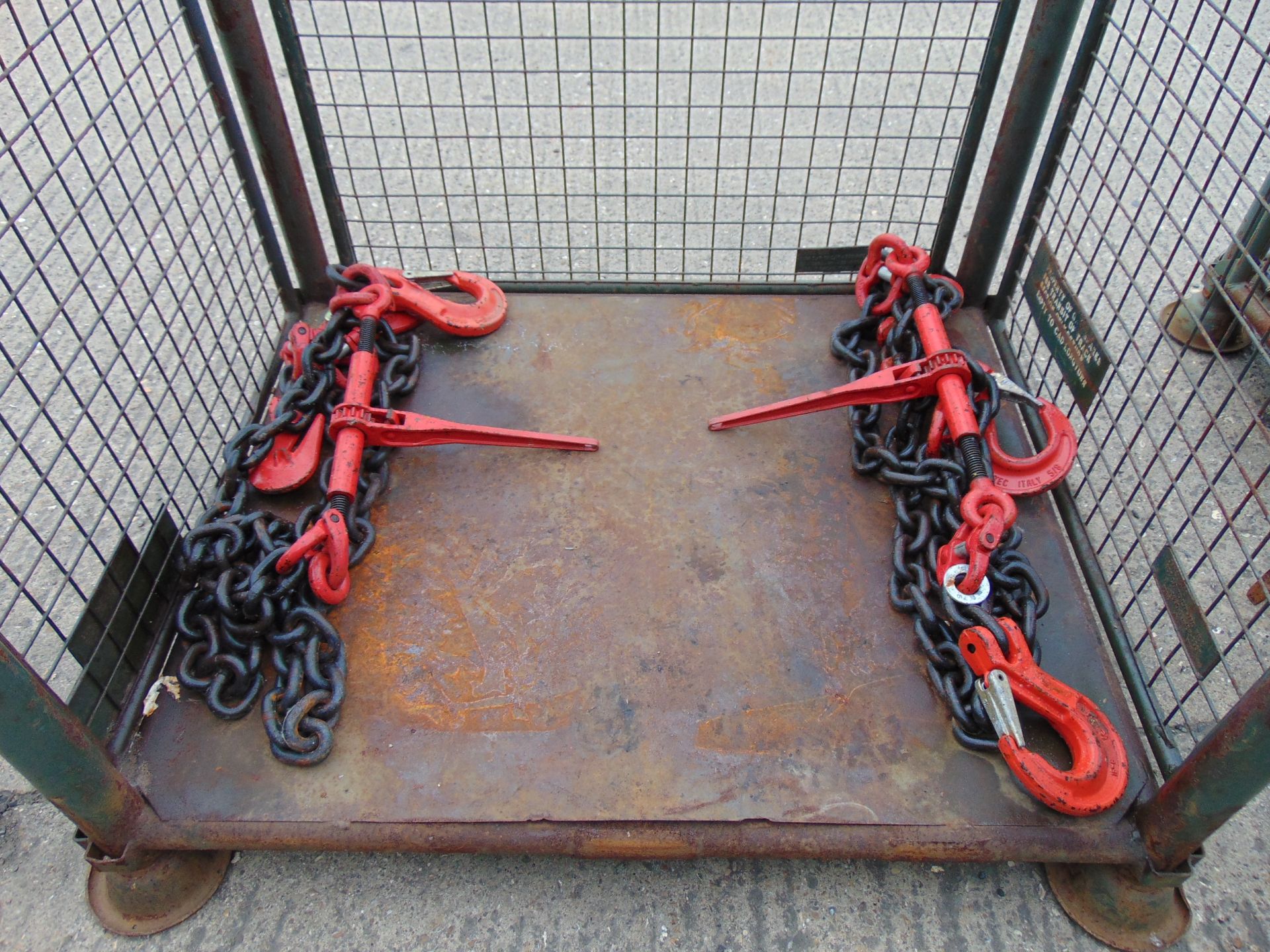 2 x Heavy Duty Load Binders, Chains and Hooks from MoD