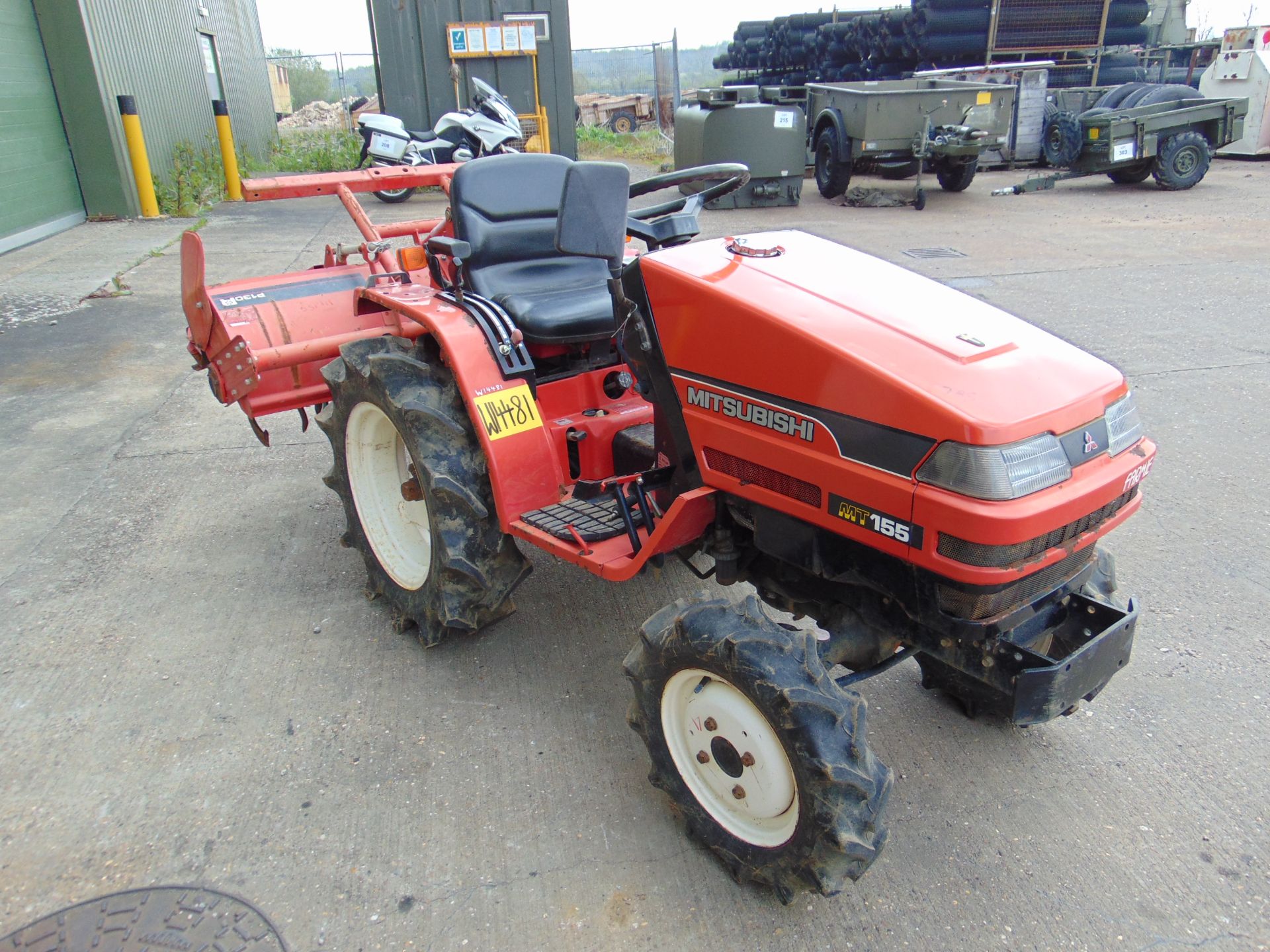 Mitsubishi MT155 Compact Tractor w/ Rotary Tiller - Image 9 of 34