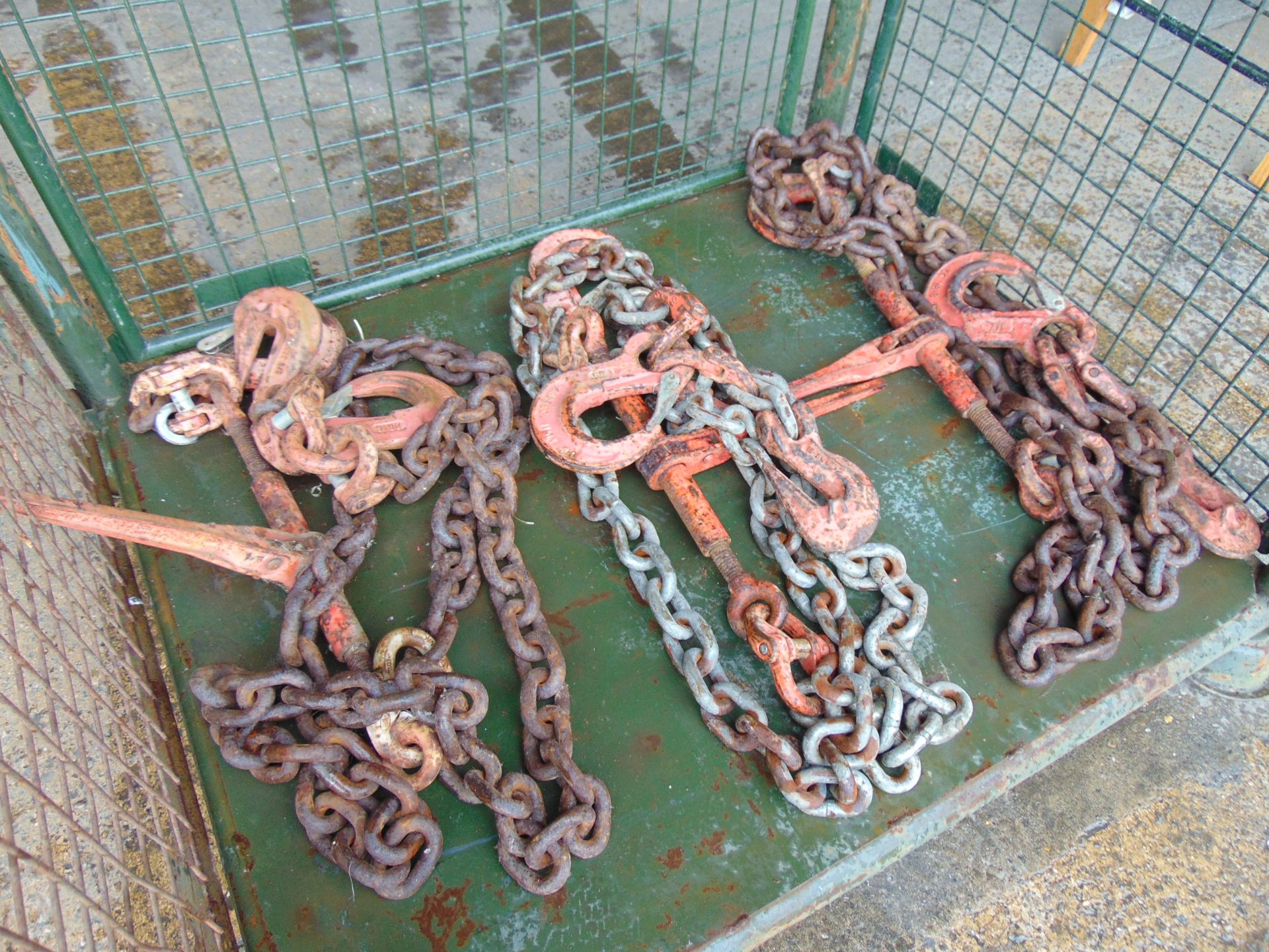 3 x Heavy Duty Load Binders, Chains and Hooks from MoD - Image 3 of 3