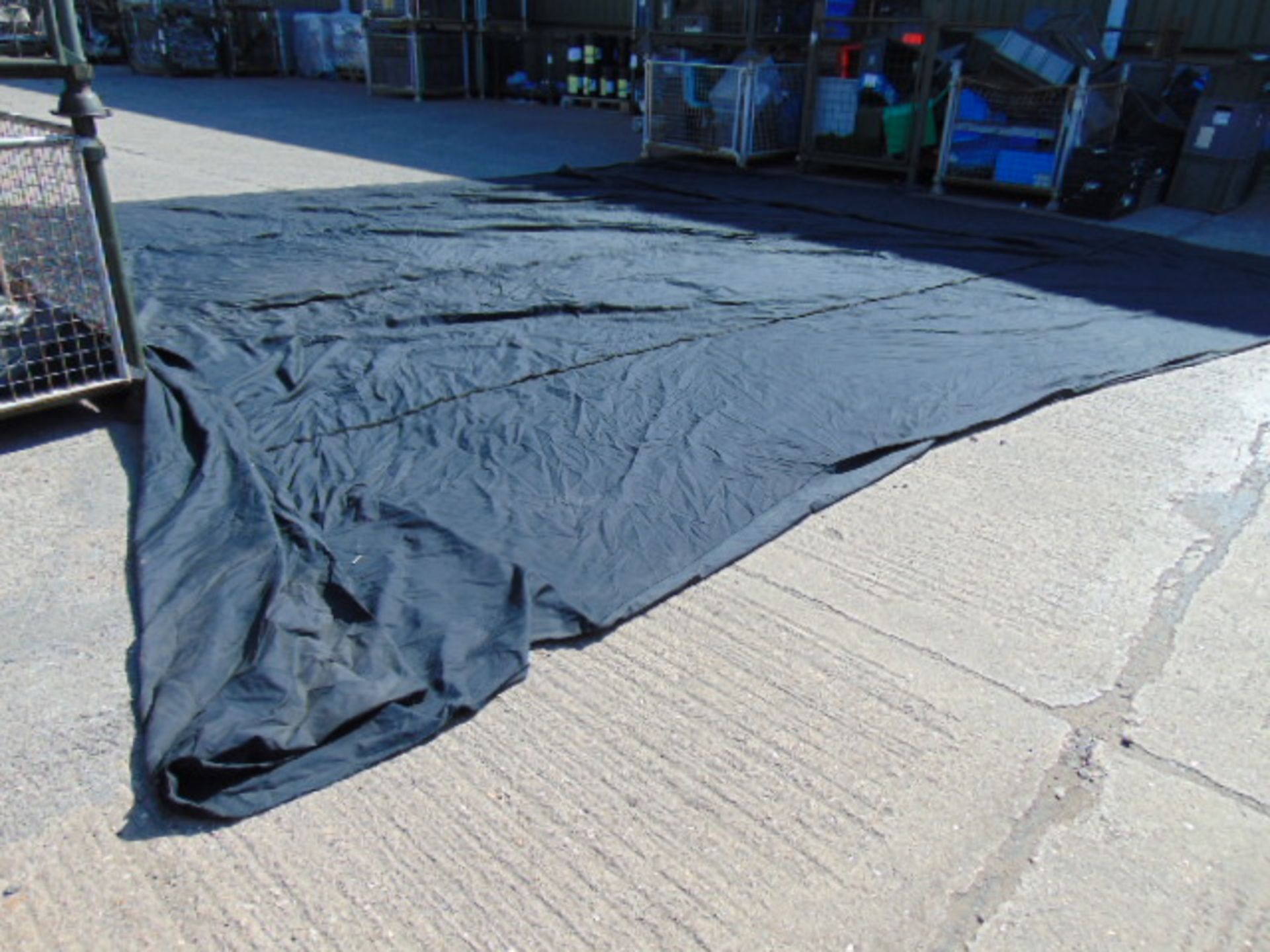 Large Black British Army Black out Sheet 20ft x 20ft - Image 2 of 4