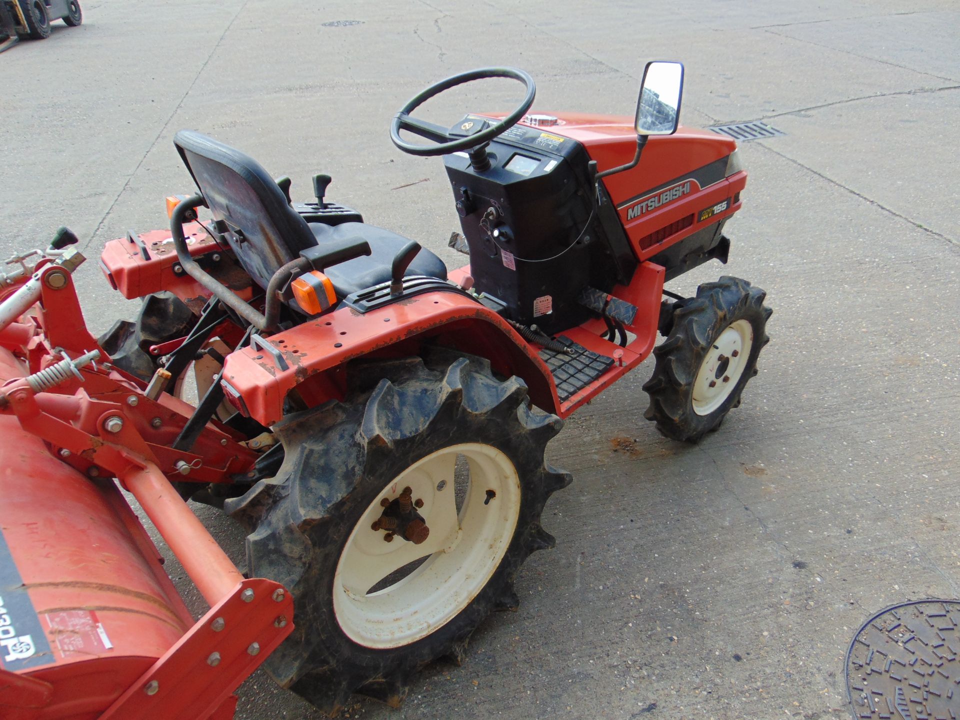 Mitsubishi MT155 Compact Tractor w/ Rotary Tiller - Image 11 of 34