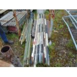 1 x Stillage of Surveyors Poles / Linesman Poles
