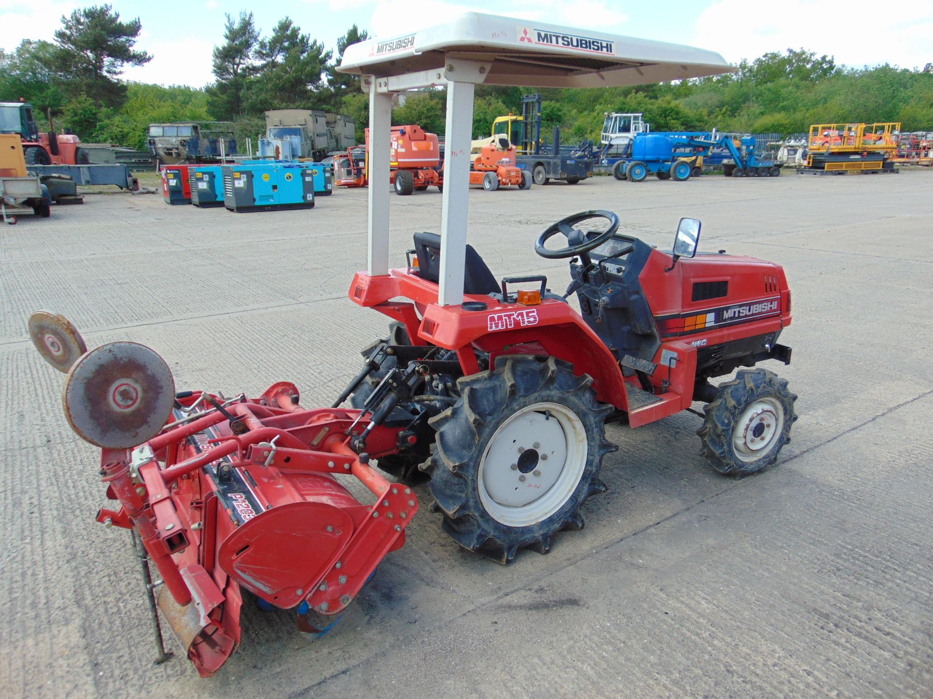 Mitsubishi MT 15 FI 4x4 Compact Tractor Diesel c/w Rotavator - Image 3 of 21