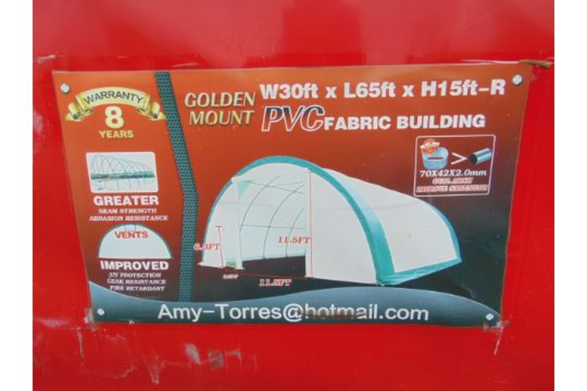 Heavy-Duty Storage Shelter - W30' x L65' x H15' - Image 2 of 6