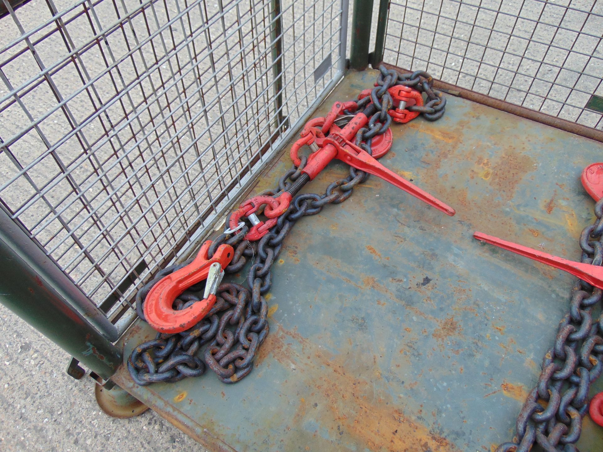2 x Heavy Duty Load Binders, Chains and Hooks from MoD - Image 2 of 5