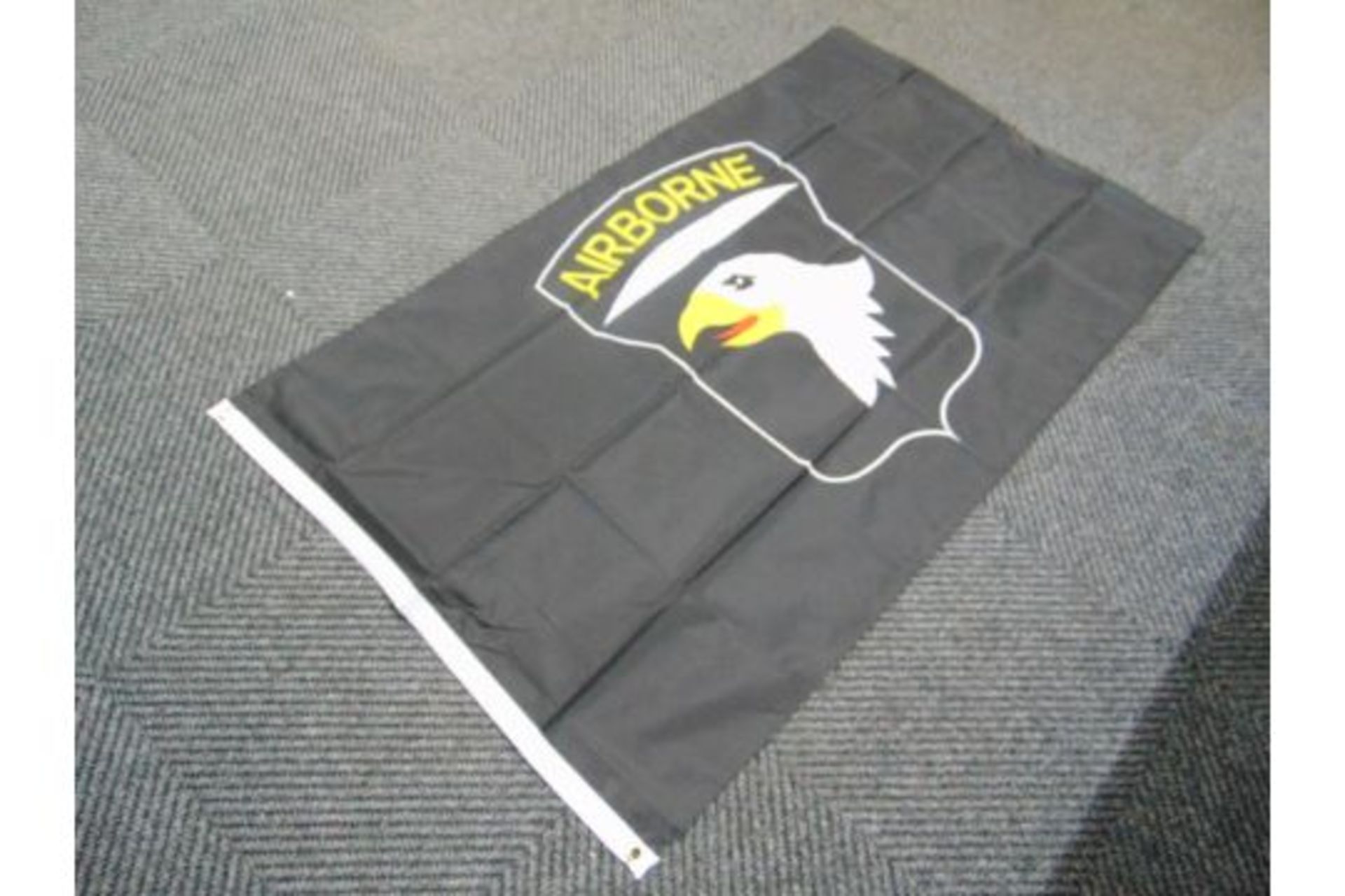 101st Airborne (Black) Flag - 5ft x 3ft with metal eyelets