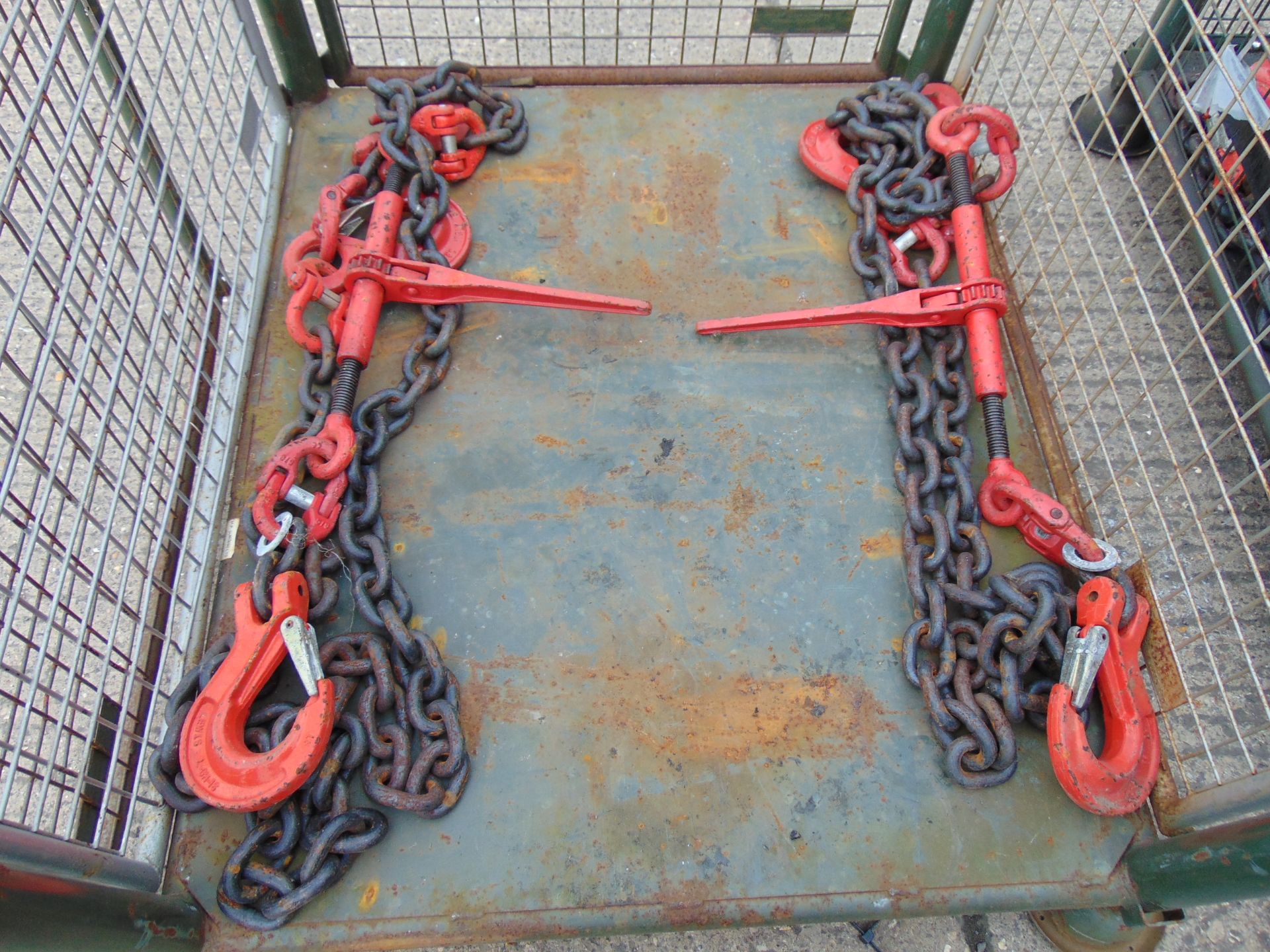 2 x Heavy Duty Load Binders, Chains and Hooks from MoD - Image 4 of 5