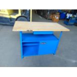 Clarke Workshop Bench c/w Cupboard ad Draws Wooden Top as new from MoD