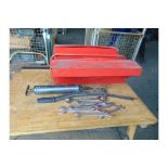 Kennedy Fold-Out Tool Box w/ Various Tools & Grease Gun