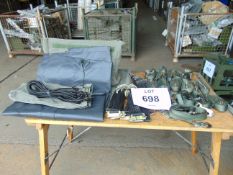 New Unissued Loading ratchets and straps, Tarp Sheet, Bungee etc c/w Bag