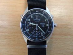 Seiko Gen 2 Pilots Chrono with Date, RAF Tornado Force Issue, Nato Marks, Date 1995