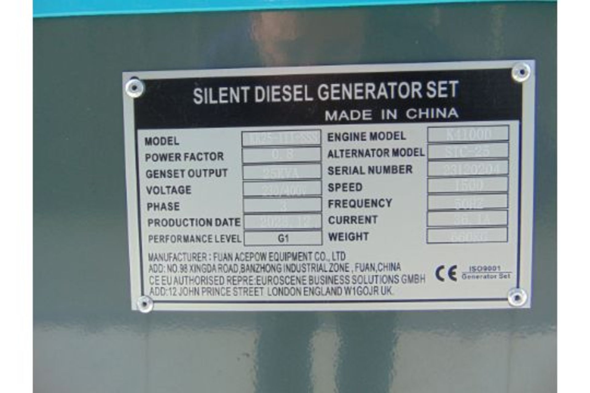 2023 New Unused 25 KVA Silent Diesel Generator - 3 Phase - 230 / 400V - Bild 18 aus 18
