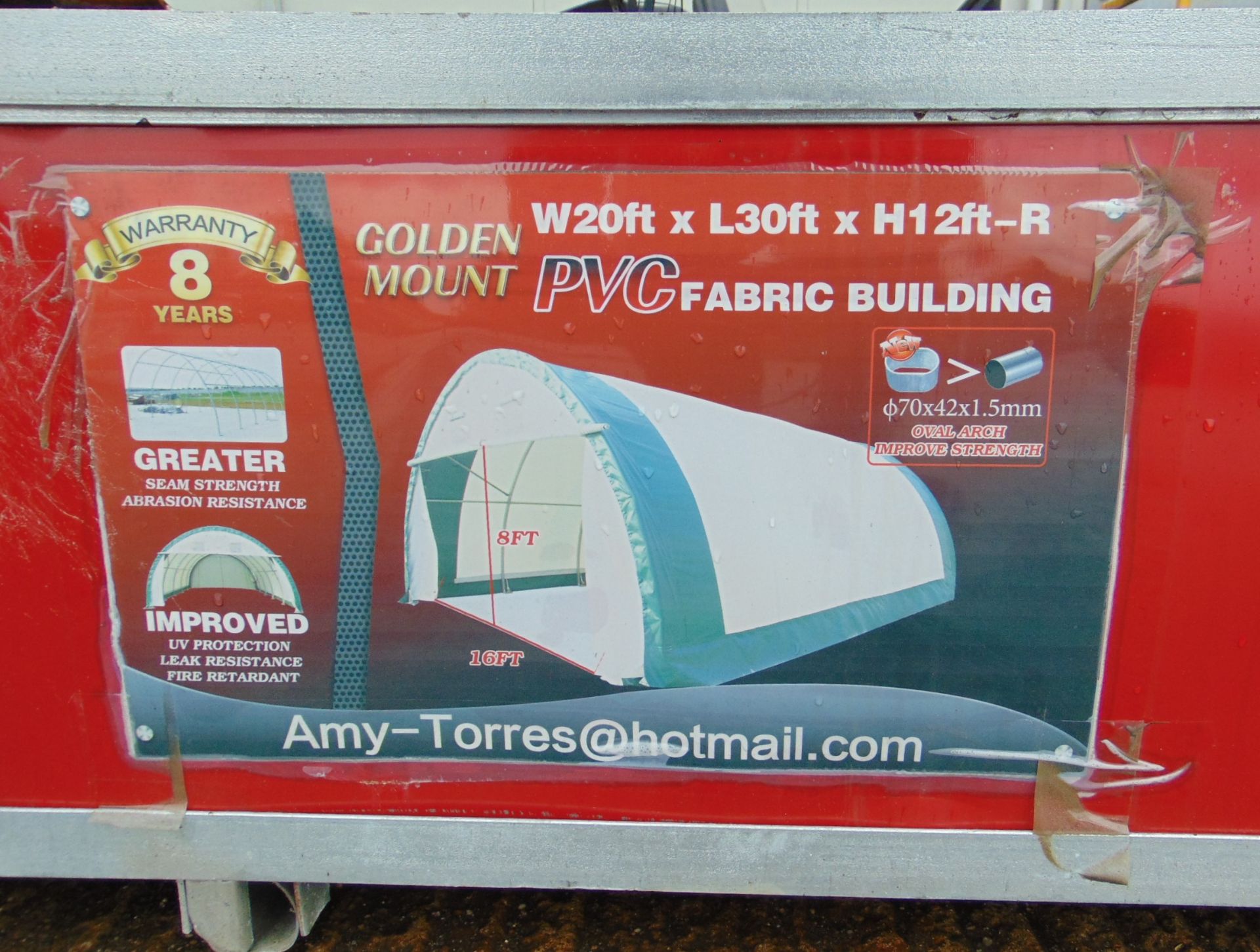 Heavy-Duty Storage Shelter - W20' x L30' x H12' - Bild 2 aus 6