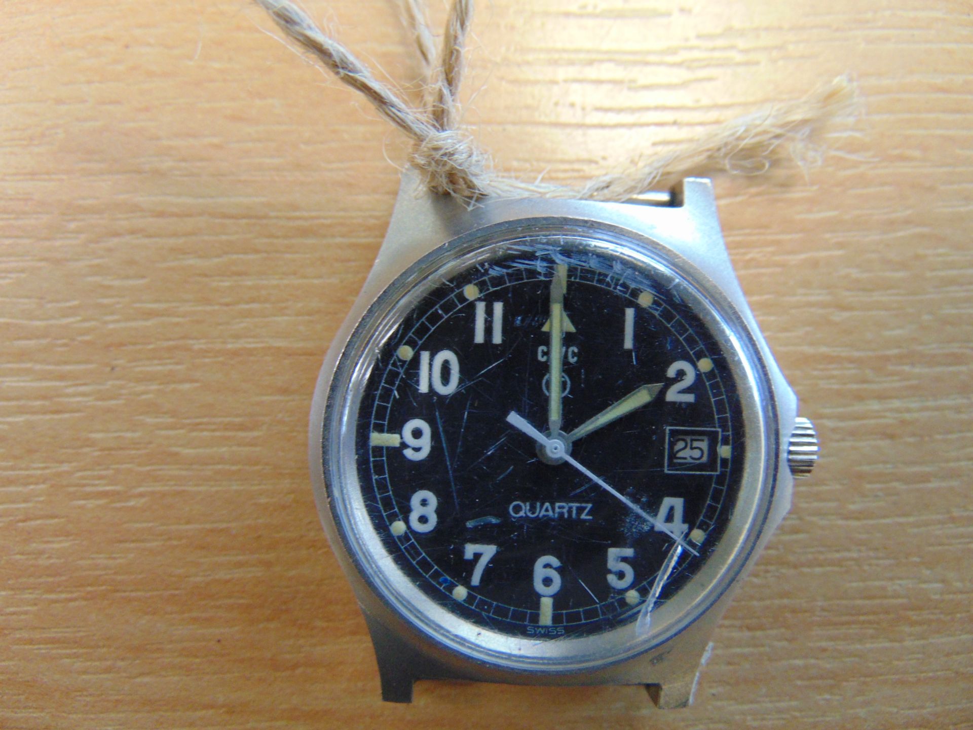 V.Rare CWC (Cabot Watch Co Switzerland), British Army FAT BOY Service Watch with Date Adjust 1981