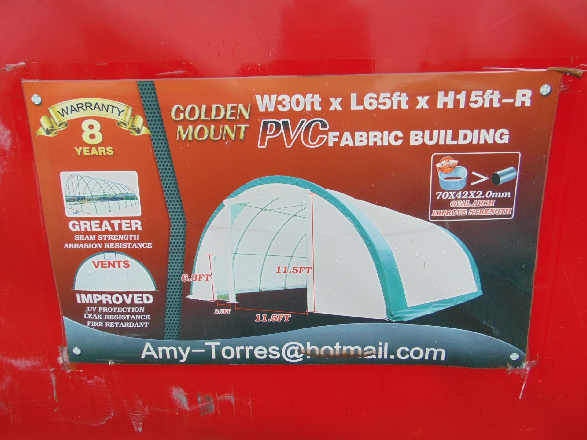 Heavy-Duty Storage Shelter - W30' x L65' x H15' - Image 2 of 6