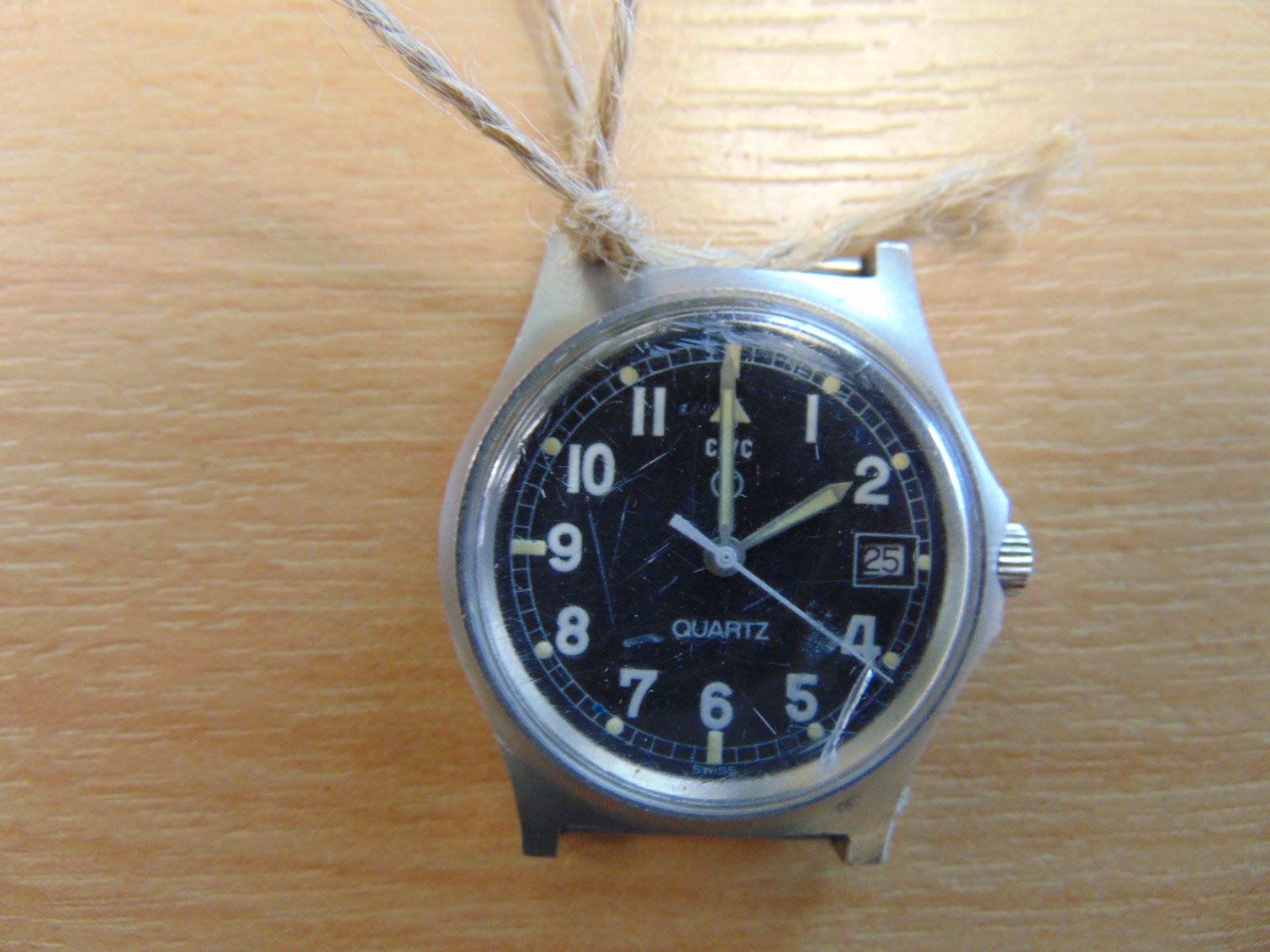V.Rare CWC (Cabot Watch Co Switzerland), British Army FAT BOY Service Watch with Date Adjust 1981 - Image 2 of 5