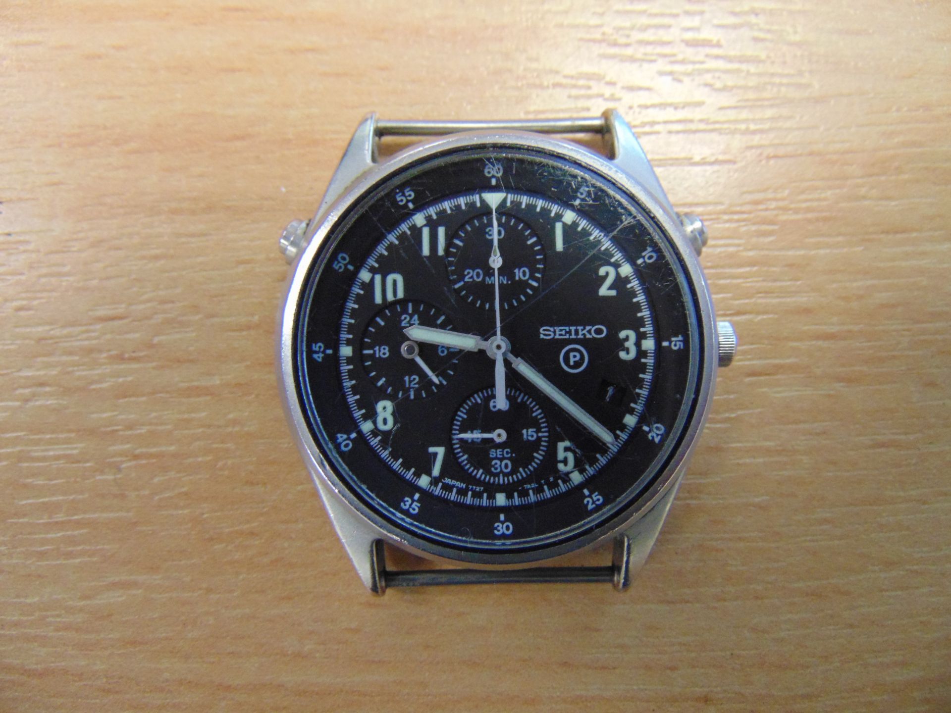 Seiko Gen 2 Pilots Chrono RAF Tornado Force Issue with Date Adjust Nato Marks, LOW SNo 161 - Image 3 of 4