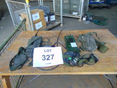 2 x RT 349 British Army Transmitter / Receiver c/w Pouch, Headset, Antenna and Battery Cassette.