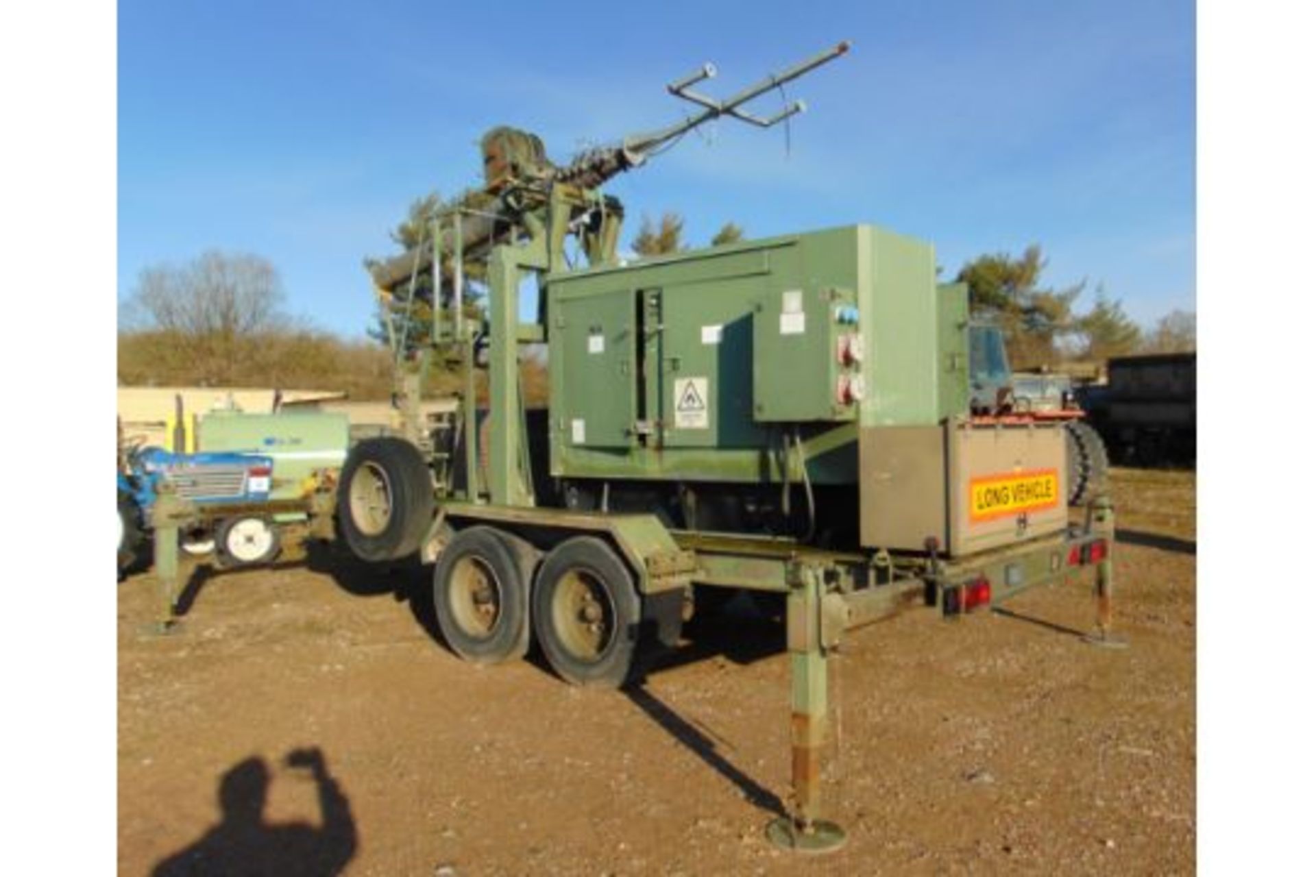 Telescopic Mast Trailer - Air Operated -50 KVA Silenced Perkins Diesel Engine From MOD - Image 2 of 37