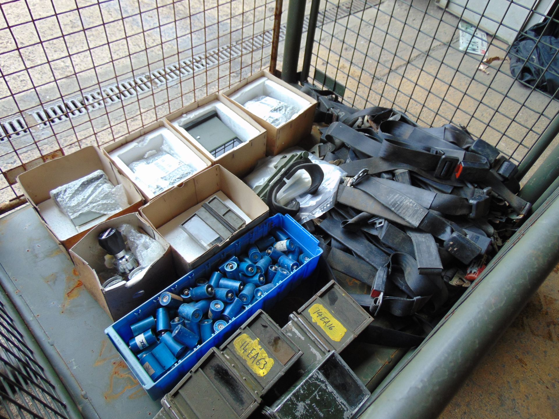 1 x Stillage of FV Periscopes, Seat Belts, Air Regulator etc - Image 2 of 9