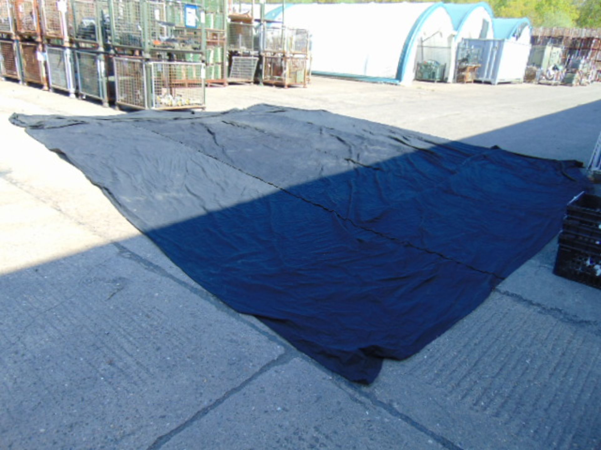 Large Black British Army Black out Sheet 20ft x 20ft