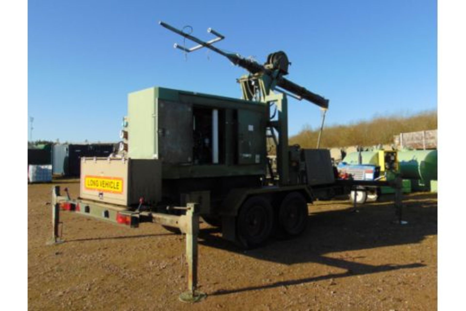 Telescopic Mast Trailer - Air Operated -50 KVA Silenced Perkins Diesel Engine From MOD - Image 4 of 37