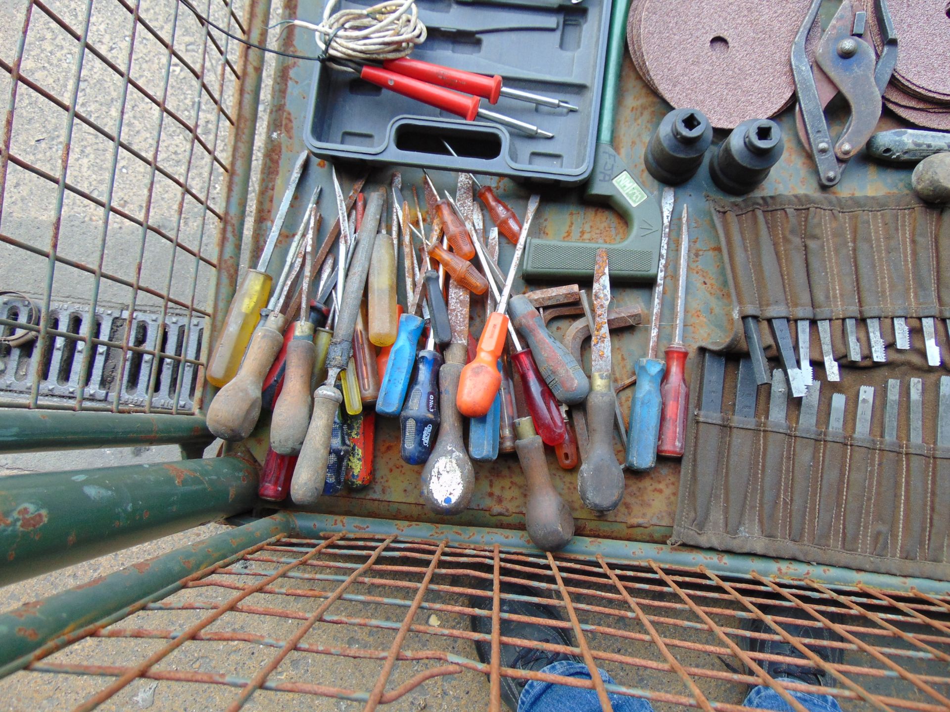 1 x Stillage of Workshop Tools, Spanners, Sockets, Lathe Tools, etc, Approx 120 Items - Image 4 of 9
