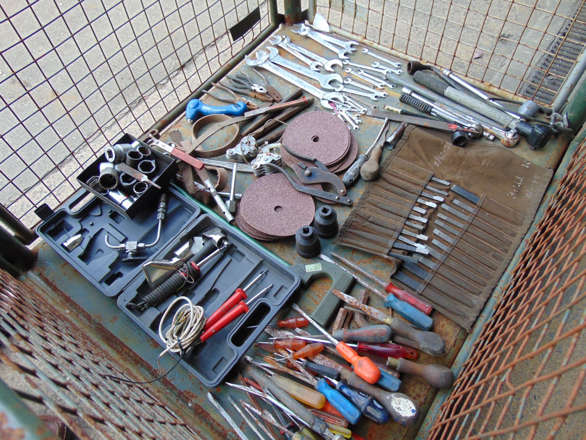 1 x Stillage of Workshop Tools, Spanners, Sockets, Lathe Tools, etc, Approx 120 Items - Image 7 of 9