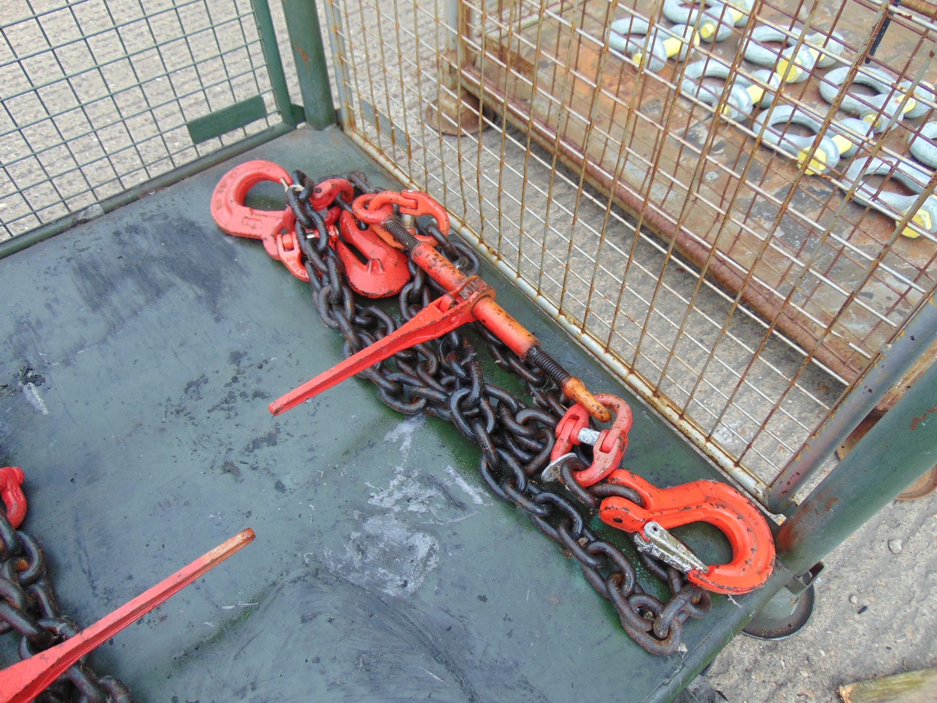 2 x Heavy Duty Load Binders, Chains and Hooks from MoD - Image 2 of 4