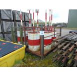 7 x Warning Height Signs for Overhead Cables etc c/w Chains etc