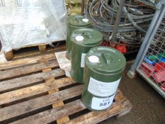3 x 25 Litre Drums of Ultra Safe OX40 Fire Resistant Hydraulic Oil, New Unissued MoD Reserve Stocks