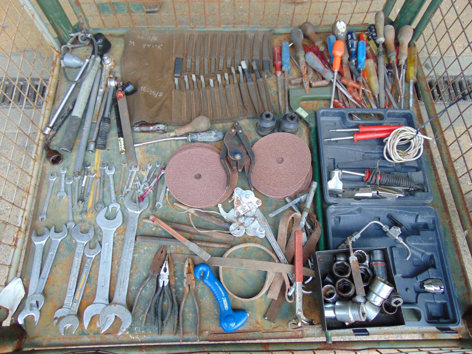 1 x Stillage of Workshop Tools, Spanners, Sockets, Lathe Tools, etc, Approx 120 Items - Image 8 of 9