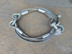 21.5 ton Recovery Wire Rope include 2 HD Shackles Unused