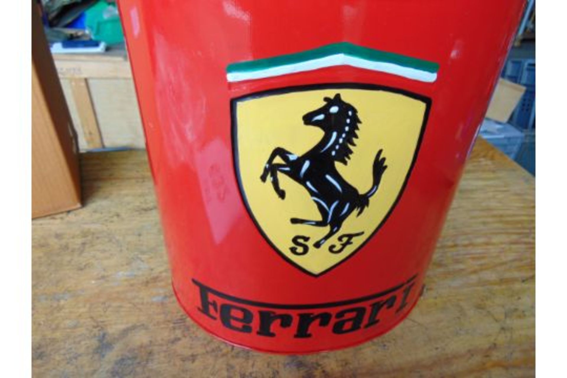 Ferrari Hand Painted 1 Gall Fuel/Oil Can with Brass Cap - Image 2 of 5